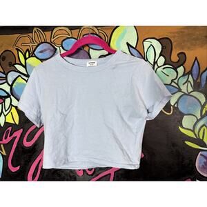 4 for $12 Cotton:On Crop Top, Baby Blue, Medium